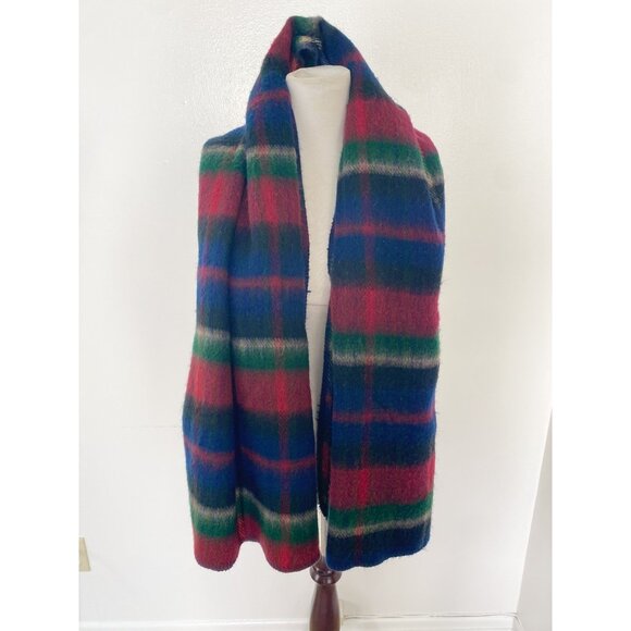 Vintage Ralph Lauren Plaid Blanket Throw Scarf 100% Acrylic - Picture 4 of 10